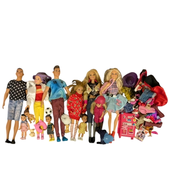 Barbies and Barbie clothing huge bundle